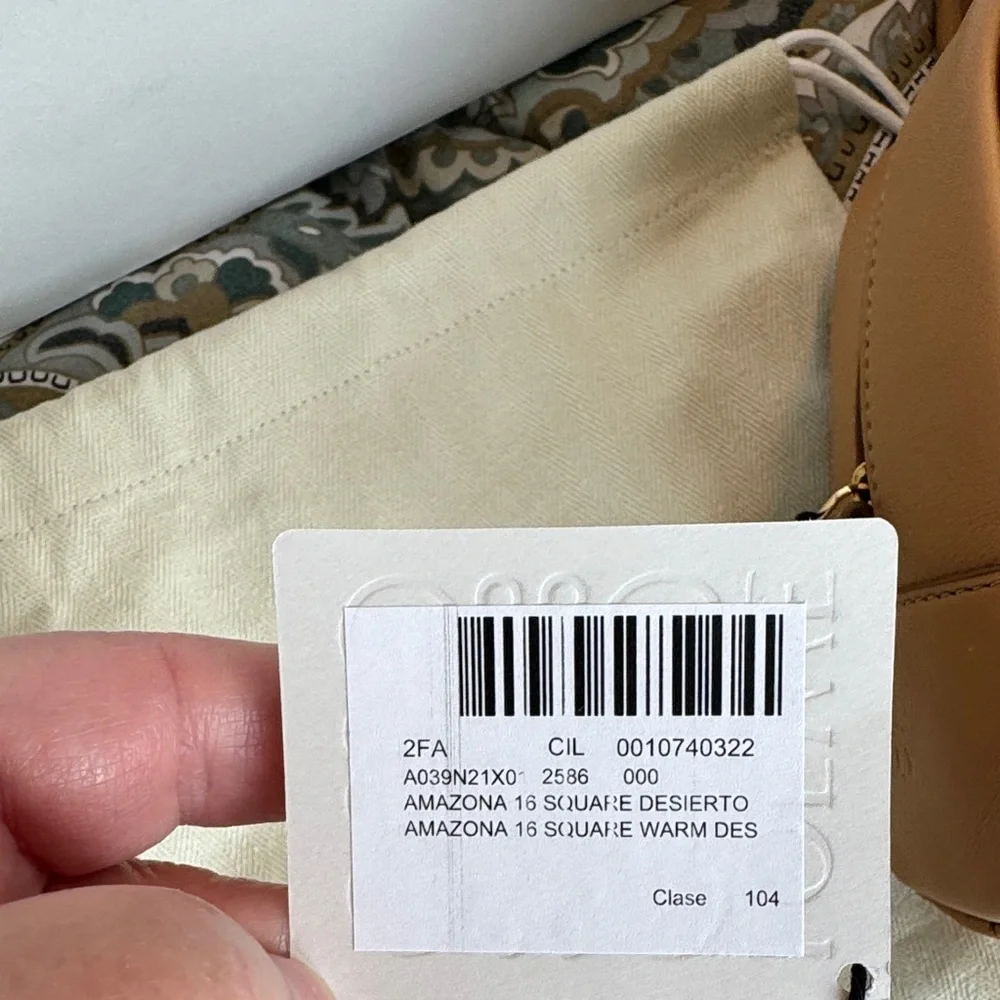 NWT LOEWE Camel Amazona 16 2-Way Bag w/tags and packaging - Picture 7 of 10